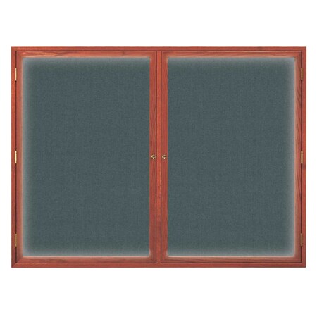 United Visual Products Triple Door Indoor Enclosed Easy Tack Bo UV306EZ-MARBLE-BLACK